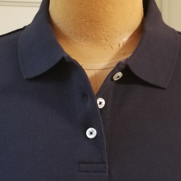 Lands' End NWOT Women's Navy Short Sleeve Polo Shirt Size XL (18-20) - Picture 3 of 7